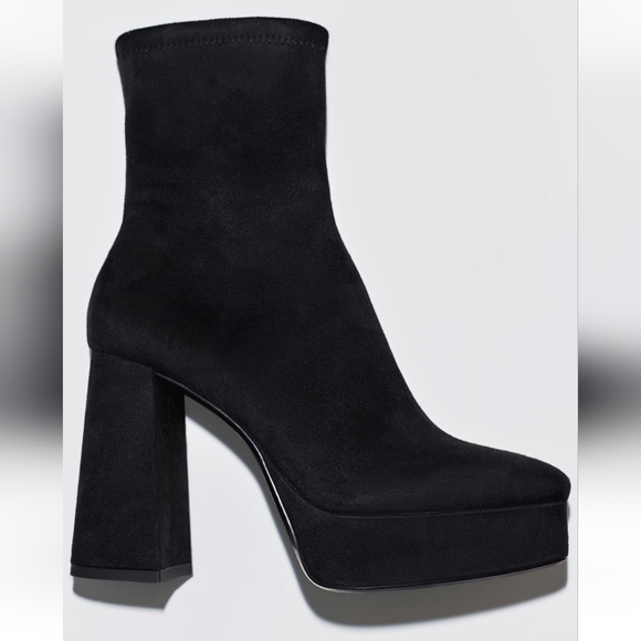 ZARA  platform heeled ankle boots - Picture 7 of 9